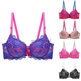 Bras Plus Size Lace Bras for Women's Bralette Underwear Sexy Lingerie Super Push up Brassiere Girl Deep V YQ231101