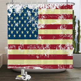 Shower Curtains Creative National Flags Pattern Shower Curtain Modern Nordic Waterproof Polyster Home Bathroom Decoration with R231101