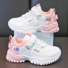 Sneakers Fashion Sneakers for Girls Designer Leather Platform Sneakers for Kids Casual Sports Children Tennis Shoes Girls 4-10 Years 230331