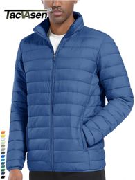 Men's Jackets TACVASEN Stand Collar Lightweight Puffer Mens Quilted Jacket Water Resistant Ripstop Down Insulated Windbreaker Coats 231031