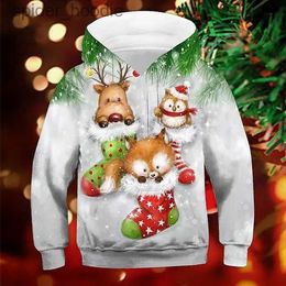 Men's Hoodies Sweatshirts 2023 Christmas Santa 3D Print Cute Cosy Hoodie For Kids Boys - Keep Him Warm And Stylish! L231101