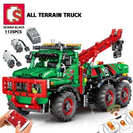 Blocks SEMBO Technical Terrain Truck RC Car Building Heavy Duty City Engineering Vehicle Bricks Construction Toys 230331