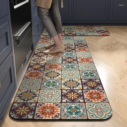 Carpets European Classical Non-slip Floor Mat Water-absorbing And Oil-proof Carpet For Kitchen Bathroom Home Decoration Rug