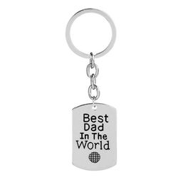 Key Rings Fashion Lettering Key Rings For Men B Est Dad In The World Cross Round Heart Mama Bear Sier Love Son Keychain Jewellery Father Dhbhb