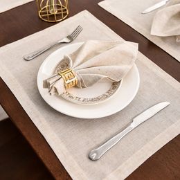 Table Napkin 12 Pieces Linen Napkins Party Tablecloths Dinner Restaurant Home Wedding Cloths 231031