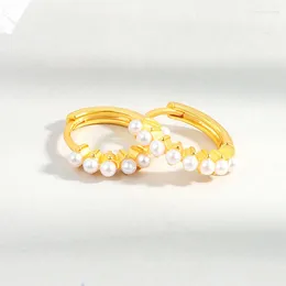 Hoop Earrings Cute Puncture Pearl Cartilage For Woemn Ear Buckle Creative Simple Tiny Piercing Tragus Jewelry Pendientes