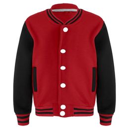 Jackets Kids Girls Boys Baseball Plain Jacket Children's Clothing Spring Autumn Varsity Uniforms Coat Long Sleeve Patchwork Outerwear 230331