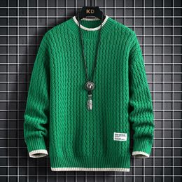 Men's Sweaters 2023 Christmas Sweater Men Knitted Sweater Men Harajuku Stripe Pattern Knitted Pullover Vintage ONeck Winter Sweaters S4XL 231101