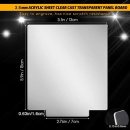 Gece Işıkları PCS Akrilik Sayfa Koruyucu Film Masası DIY Ekran Projeleri ile LED Işık Temel Şeffaf Panel için Temizle Döküm Craftni