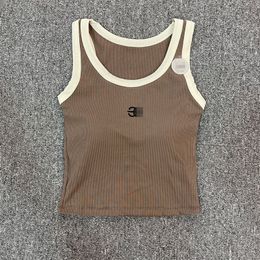 designer t shirt woman cropped top knits Tankem broidered womens tops sexy sleeveless sport Tee yoga summer tees vests Fitness Anagram Sports womens vest