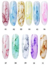 New Products UV Watercolours Ink Marble Nail polish art smoke Colour smudge bubble Armour Colour smudge nail gel art tool DIY8929259
