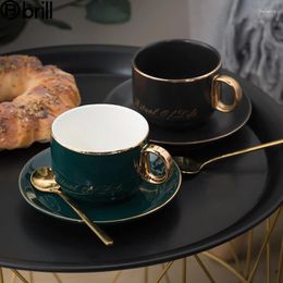 Coffee Pots European Luxury Ceramic Cups And Saucers Mugs Cappuccino Water Tea Saucer Sets Eco Friendly Tazas 50