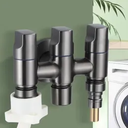 Bathroom Sink Faucets 1-In-Three-Out Water Diversion Valve Toilet Partner Three-Way Faucet Angle For Kitchen Balcony