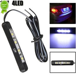 New Car Motorcycle Led Tiny Rear Number Plate Light Lamp 12V 4Led Number Plate Tail Light Car License Plate Decoration Light Parts