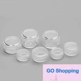 All-match Gramme Jars Cosmetic Sample Empty Container, 5ML Plastic, Round Pot, Screw Cap Lid, Small Tiny 5G Bottle, for Make Up, Eye Shadow, Nails, Powder, Paint, Jewellery