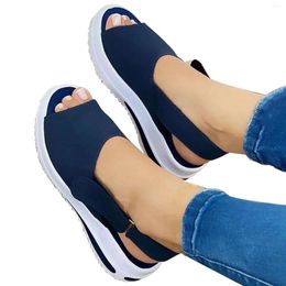 Summer Sandals Fashion Casual Women's Open Toe Platform Wedge Beach Slides for Women 71513