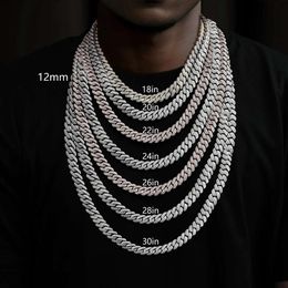 Necklace Men Hip Hop 925 Silver 14k Gold Jewellery Custom Iced Out Vvs Moissanite Diamond Cuban Link Chain