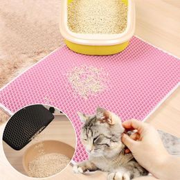 Cat Beds 5Colors Waterproof Pet Litter Mat Double-Layer EVA Cats Bottom Non-slip Layer Catcher