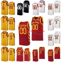 College Iowa State Cyclones Basketball 22 Gabe Kalscheur Jerseys 2 Caleb Grill 21 Osun Osunniyi 5 Aljaz Kunc 3 Tamin Lipsey 13 Jaren Holmes Man Woman Youth