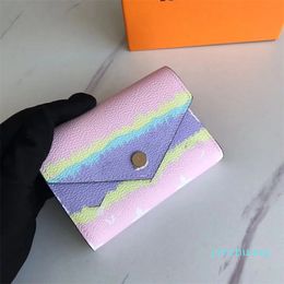 Designer -Womens 3 Colors Mini Classic Purses Lady Leather Wallets Women Purse