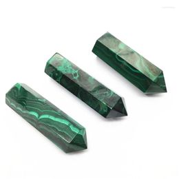 Decorative Figurines Natural Green Malachite Wand Point Crystals Healing Stones For Sale