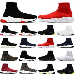 Designer Speed Sock shoes Trainer men women Running Shoes knit mesh fashion triple black white green neon oreo red yellow Graffiti mens trainers sports sneakers 36-45