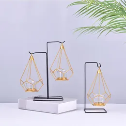 Candle Holders Holder Candlestick Gold Home Decoration Iron Durable Unique Nordic Table Art Ornament