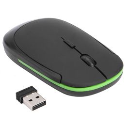 Mouse Mouse wireless 2.4G Ricevitore USB 2.0 Mouse ottico wireless ultra sottile mini carino Mouse USB con scorrimento destro per videogiochi portatili 231101