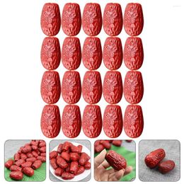 Party Decoration 30 Pcs Walnut Simulated Jujube Dating Strawberry Decor Artificial Red Date Pvc Simulation