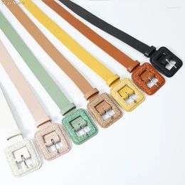 Belts Candy Colour Simple Belt Fashion Korean Version Pin Buckle Decorative Women's Versatile Jeans Casual Pants Wide