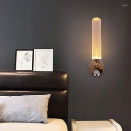 Wall Lamps Gold Sconce Modern Bathroom Sconces Lighting Crystal Metal LED Indoor Mounted Light Fixture For Bedroom Hallway