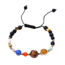 Link Bracelets F19D Hand-woven Stone Handmade Natural Beads Bracelet