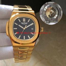 10 Style Classic Men's Watch waterproof men automatic watches 5711 5711/1R-001 gold strap Black Dial CAL.324SC mens mechanical montre de luxe wristwatch U1