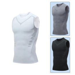 Men Sports Skin-tight Vests Fast Dry Breathable Slim Sleeveless Elastic Vest Fitness Top Cycling Vest