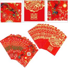 Gift Wrap 80 Pcs Mini Red Envelope Bride Gifts 2023 Chinese Packet Cash Bag Lucky Money Pouch Paper Wedding Bridegroom