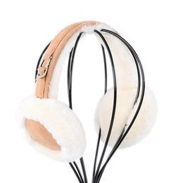 Ear Muffs Unisex Winter Warm Shearling Wool Earmuffs Earflap Plush Earmuff Girls Ladie Hairbands Warmer 231101