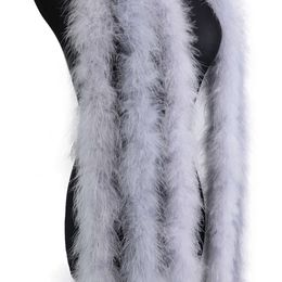 2 Meters/pcs Soft Fluffy Natural Turkey Marabou Feather Boa Dyed Colourful Stage Party Skirt Decoration Fringe 20 Grammes