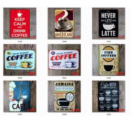 Coffee Tin Sign Vintage Metal Sign Plaque Metal Vintage Wall Decor for Kitchen Coffee Bar Cafe Retro Metal Posters Iron Painting J2795041