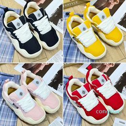 Fashion Designer Casual Shoes Men Sneakers Canvas Heyday Shoes Women Platform Wavy Bread Shoe Thick Soled Rubber Trainers Stitching Sneaker Size35-43