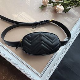 Genuine Leather High waist belt bag Mobile pouch outdoor quality classic flip shoulder bags women Cowhide sports purse lady wallet280s