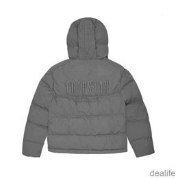 Trapstar London Decoded Hooded Puffer 2.0 Gradient Black Jacket Men Embroidered Thermal Hoodie Winter Coat Tops Tna7