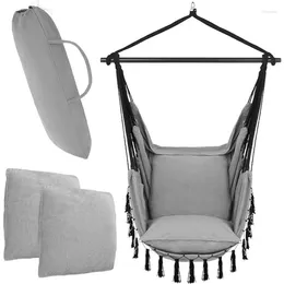 Camp Furniture Hanging Chair Outdoor & Indoor- Sturdy Safe Hammock Stylish Boho For Bedroom Decor Easy To Assemble Swing Comfy Padded