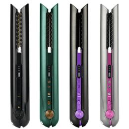 Hair Straighteners USB Wireless Charging Hair Straightener Straight TwoinOne Hair Curler Portable Splint Hair Curler 231101