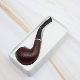 Smoking Pipes 705 engraved wooden pipe solid wood pipe tobacco pipe removable cleaning type pipe