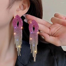 Dangle Earrings Charm Colourful Gradient Tassel For Women's Fashion Design With Exaggerated Jewellery Women