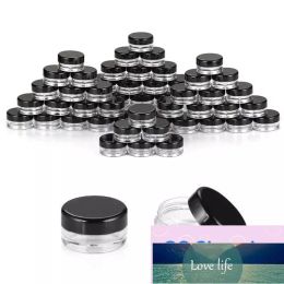 Lip Balm Containers 3G/3ML Clear Round Cosmetic Pot Jars with Black Clear White Screw Cap Wholesale