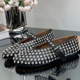 Dress Shoes Fashion Women Flat Comfortable Ballet Dance Low Top Round Toe Mesh Hollow Loafers Crystal Casual Walking Mujer 231031