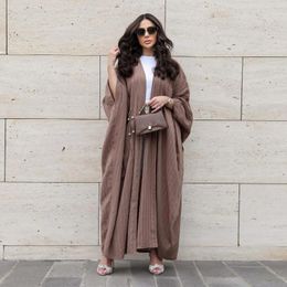 Ethnic Clothing Muslim Women's Modest Fashion Turkish Casual Aabaya Cardigan Robe Modern Long Sleeves Dresses Jalabiya