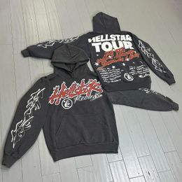 Hoodies Sweatshirts Streetwear Hellstar Hoodie Pullover Sweatshirt Y2k Mens Harajuku Hip Hop Graphic Print Oversized Gothic Tops 23