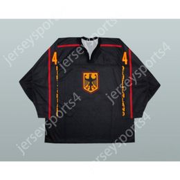 Custom DENNIS ENDRAS GERMANY NATIONAL TEAM HOCKEY JERSEY ANY NAME OR NUMBER Top Stitched S-M-L-XL-XXL-3XL-4XL-5XL-6XL
